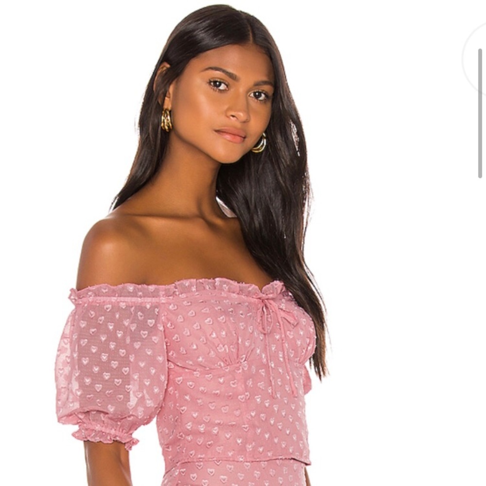 NWOT REVOLVE Celine Top in Peony Pink